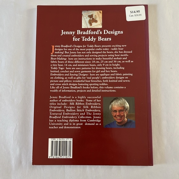 NWT Jenny Bradford’s Designs for Teddy Bears 1996 BOOK Patterns Make Yourself 🧸 - Picture 3 of 17